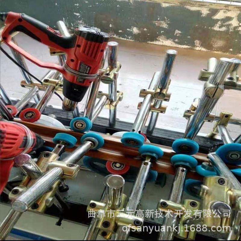 齐橱柜门型材热胶边免WFJ-300漆门包覆机磁粉刹车木格栅包覆机型
