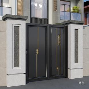 铝合金别铁墅庭院大门双开门艺院门门楼大门花园632自建房子门围