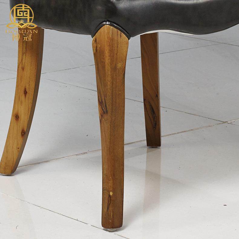 家韩店式实木餐椅靠背厅椅子酒宴会用吃餐饭皮质HZB软包椅子