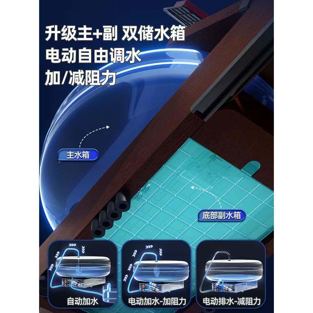 电HTW水动智能划阻船折机可叠调阻力家用室内静音健身运动器材