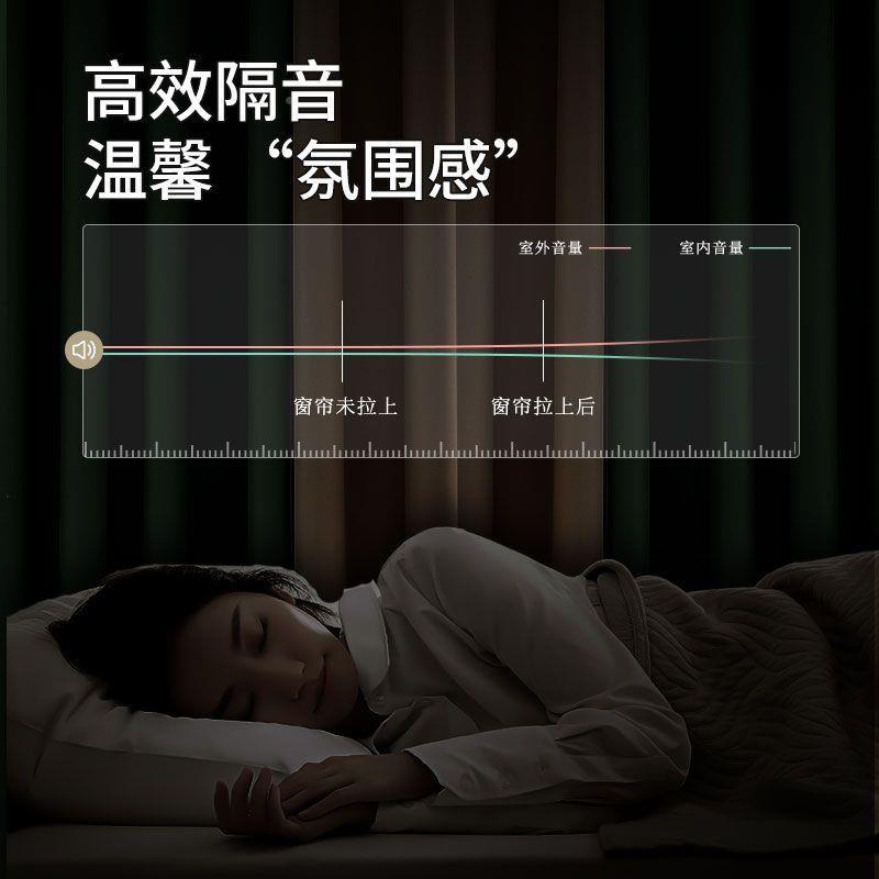 遮阳客厅套室隔断门卧帘免打窗孔安48装2025新款帘全遮光布隔热防