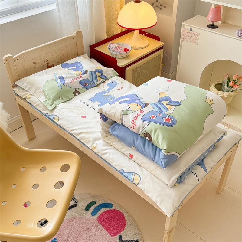 全棉卡通印超套床花幼儿园儿童套件纯棉三件套六件无品牌/床品被