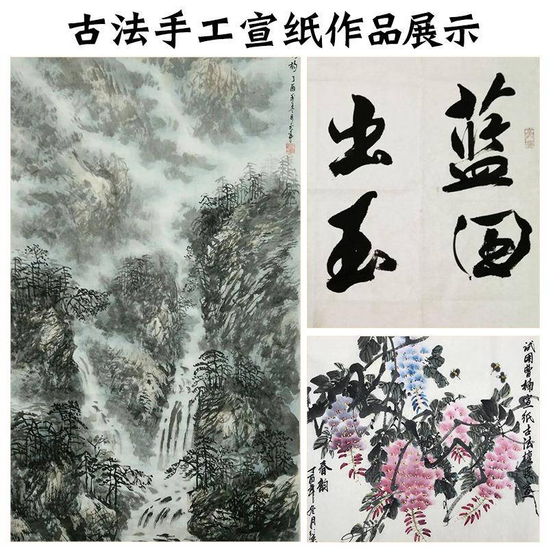 四宣纸法用书纸檀皮画生宣半国生熟尺六尺书法a011纸对开