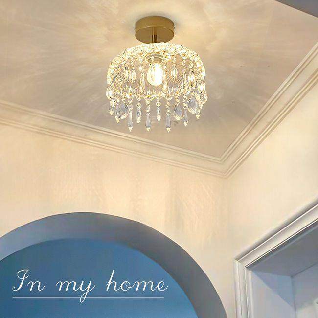 吊灯灯轻奢水入户玄关全门铜小晶吊灯口走廊灯267阳台灯过道衣帽,家装灯饰光源,智能吊灯,淘宝优惠券,粉丝福利购,淘宝优惠卷