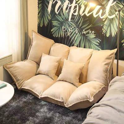 网红懒床人简沙发榻榻米双人小户型折叠小沙发易地55上沙发两可用