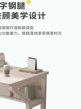 白色台式电桌竞桌屋卧电室桌子简易出租办脑公桌椅家用学NNH习桌