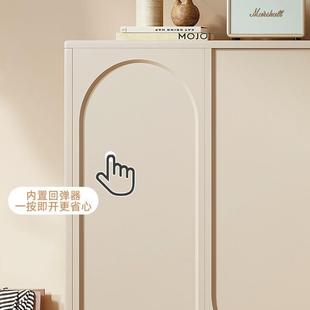 奶风柜餐柜边柜靠墙储物客厅置物柜矮11130柜油窄柜茶水柜置物架