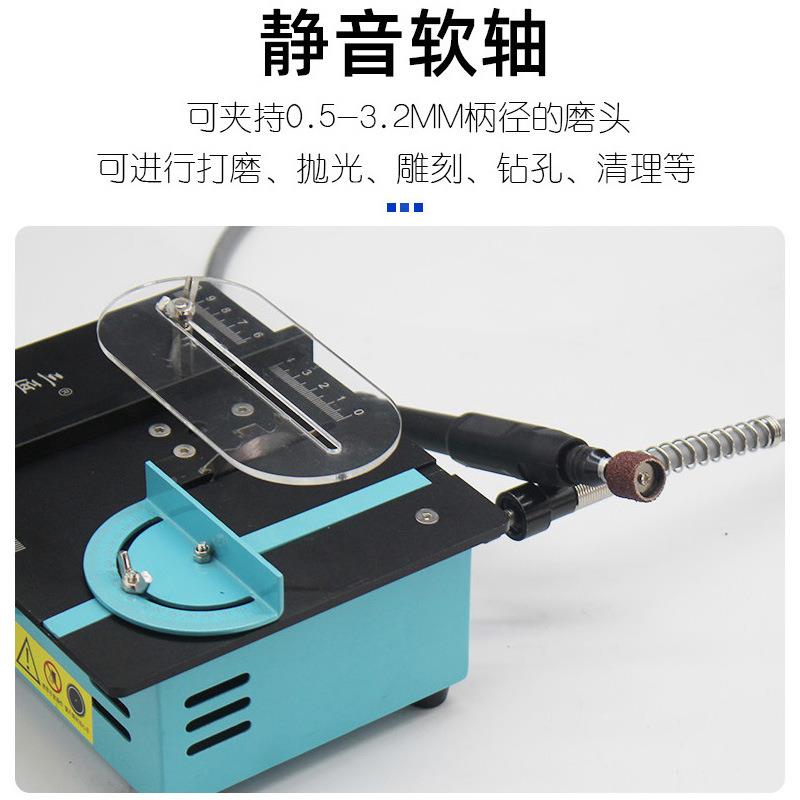 凌越迷机降你9BYO6w可升亚克小力软木金属桌面切割微型打磨蓝色台