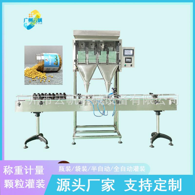 食盐颗粒灌装机白砂糖自动称重灌装机全自动双头称定量分装机