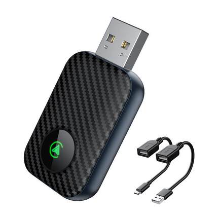 carplay有线转无线盒子安卓Auto车机互联盒子carplay转接器