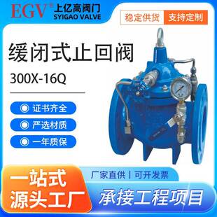 300X-16Q缓闭式止回阀球墨铸铁法兰式止回阀塘沽瓦特斯水力控制阀