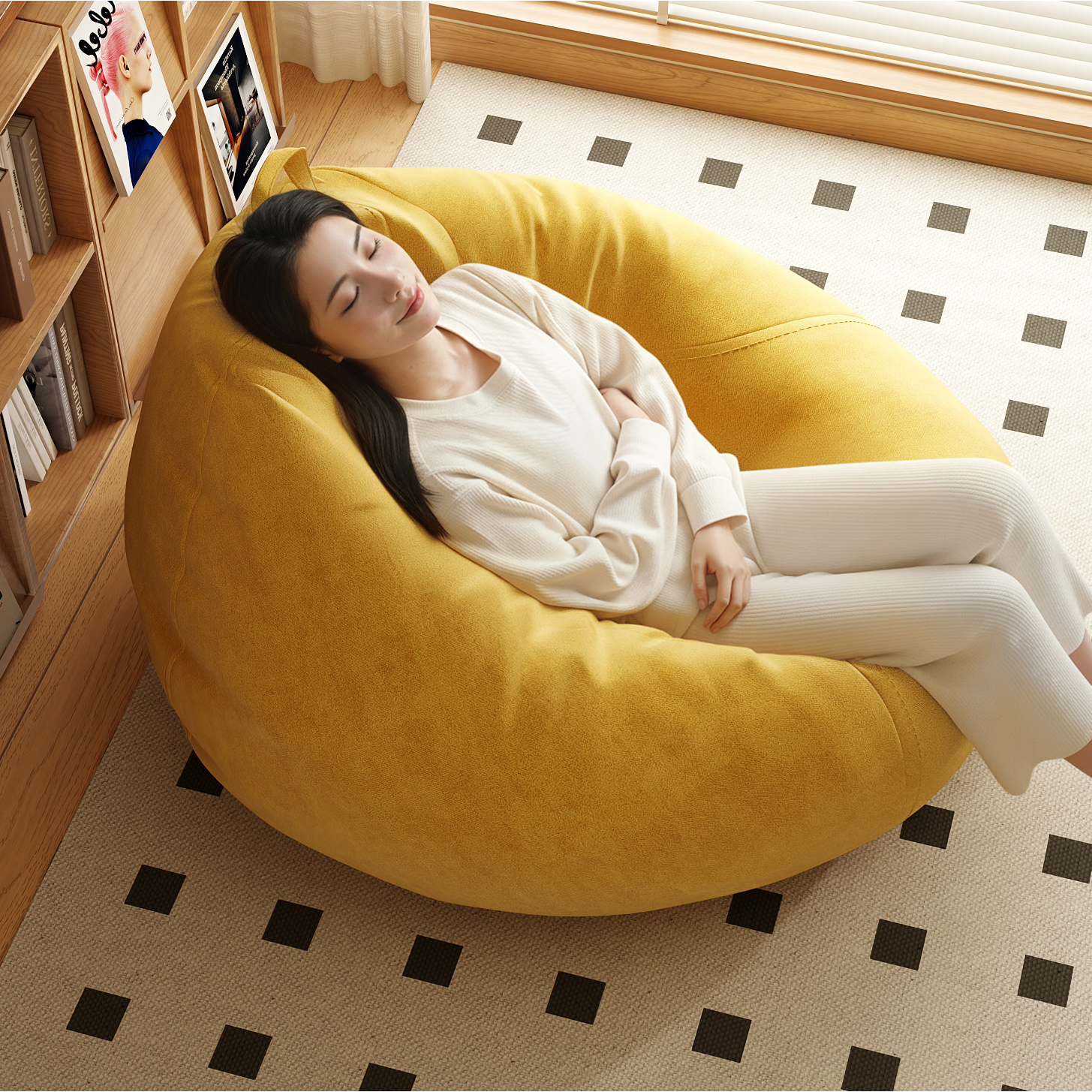 懒人沙发可睡地上单人窝窝椅阅读区懒人榻榻米豆袋久坐不累小沙发