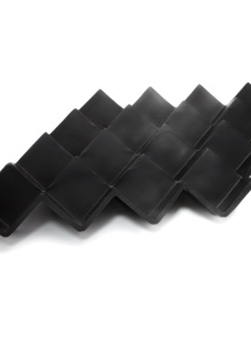 现代简约树脂黑色菱形托盘样板房售楼部桌面收纳创意饰品摆件