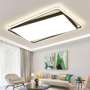 客厅灯现b代简约大气2022新款超薄LED吸顶灯长方形家用大厅客厅灯