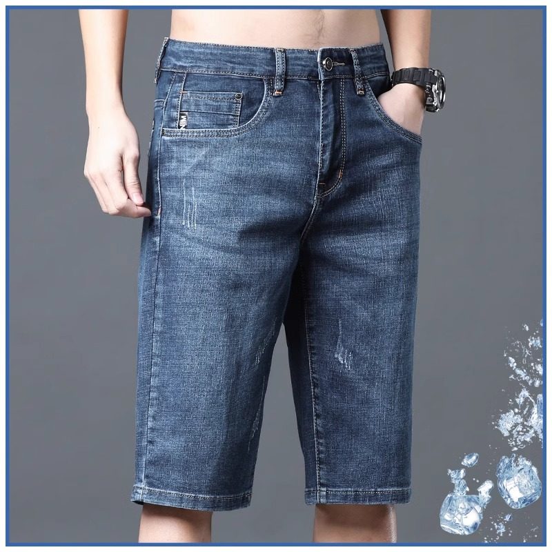 夏季薄款牛仔短裤男士冰爽百搭宽松直筒中裤潮牌休闲五分裤子男款,男装,短裤,淘宝优惠券,粉丝福利购,淘宝优惠卷