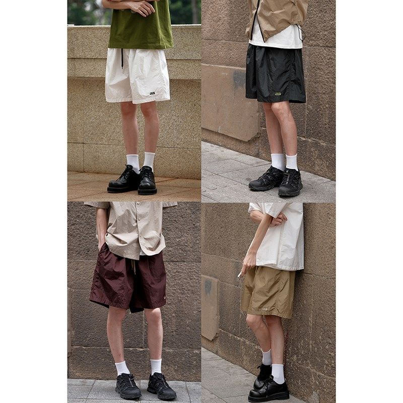 可乐生活自制五色入夏季金属感速干抽绳宽松直筒五分休闲短裤男女,男装,休闲裤,淘宝优惠券,粉丝福利购,淘宝优惠卷