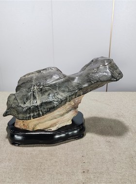 灵璧石原石纯天然无修饰八音磬石奇石收藏山峰意境装饰精品摆件