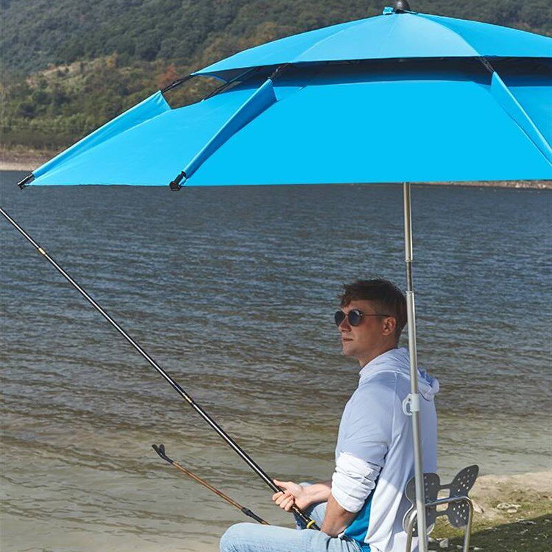 钓鱼伞大钓伞三折叠雨q伞万向加厚防晒防暴雨遮阳新款户外垂钓伞