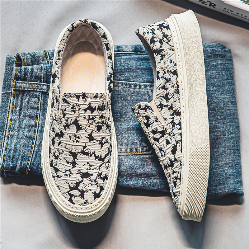 帆布鞋子男夏季透气防臭一脚蹬休闲运动软底板鞋潮流百搭懒人布鞋