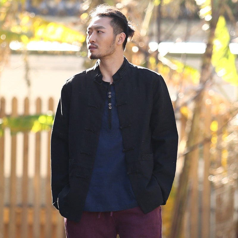 楠唐装中国风男装男士早春外套复古盘扣外套民族风新中式苎麻凌玄,男装,唐装,淘宝优惠券,粉丝福利购,淘宝优惠卷