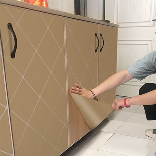 厨房橱柜贴纸防水防油烤漆家具衣柜贴膜桌面柜门柜子改色翻新自粘