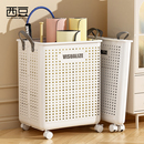 瑜伽垫收纳筐可折叠带轮大容量运动用具羽毛球拍健身器材置物架子