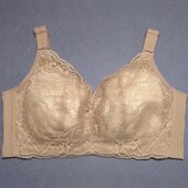 大胸显小文胸薄款 无钢圈无海绵大码 y大号100F女士内衣全罩杯90C95