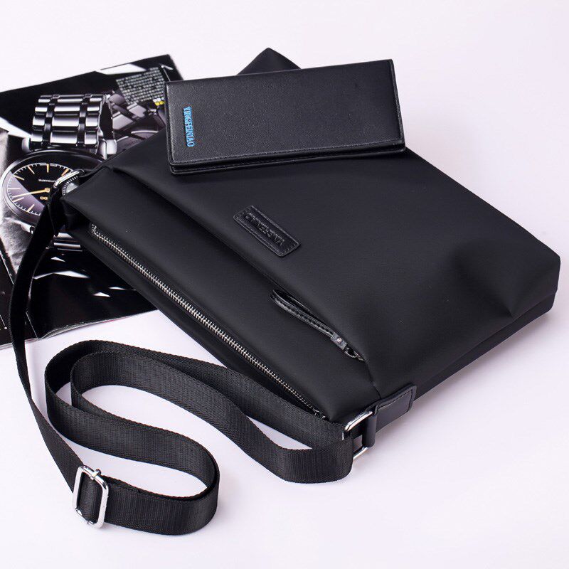 新款单肩包男包休闲包牛津布包斜挎包包小包帆布包横款男包包潮纺