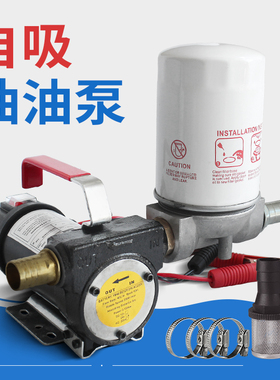 24V/12V/22m0V抽油泵电动加油泵自吸泵柴油泵输油泵带可清洗过滤