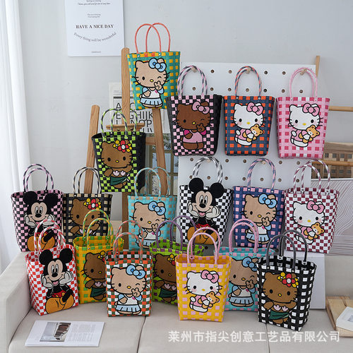 小红书同款夏威夷kitty猫编织包