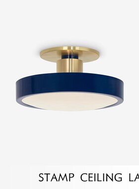 极简led吸顶灯客厅主卧室灯过道厨房北欧复古蓝色圆形阳台儿童房