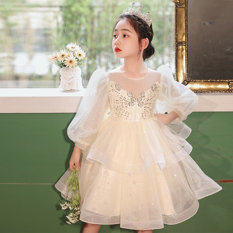女童公主裙礼服春秋2024新款裙子儿童洋气女孩秋季蓬蓬纱裙连衣裙,童装/婴儿装/亲子装,儿童礼服,淘宝优惠券,粉丝福利购,淘宝优惠卷