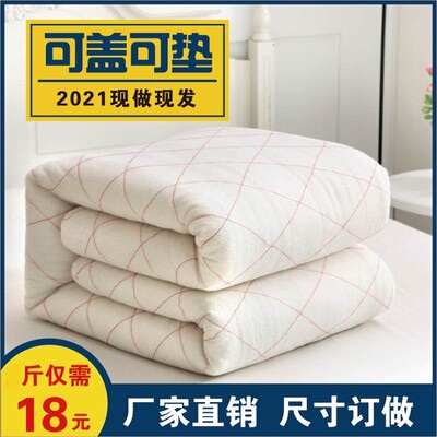 棉絮棉被学生垫背床垫被棉u花被子被芯春秋冬被加厚保暖棉胎被褥
