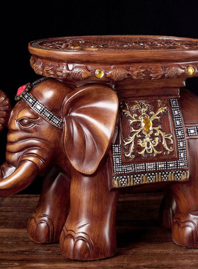 大象摆件招财穿换鞋凳落地客厅大堂装饰礼品乔迁礼品实用创意摆设