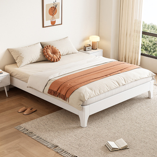 胡桃木排骨架无床头床架子1.2/1y.35/1.5/1.8米榻榻米床尺寸定制