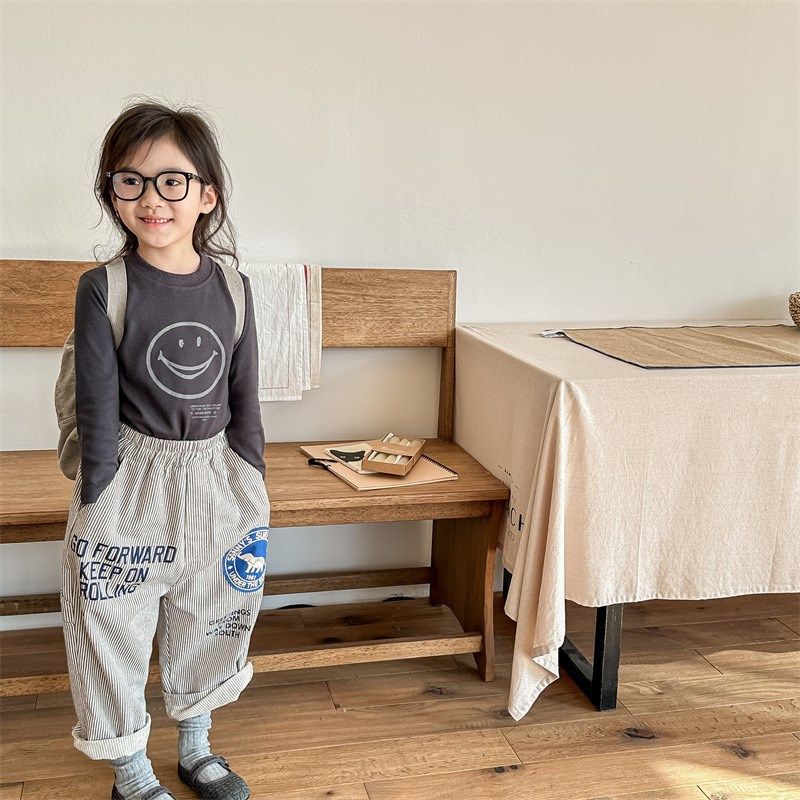 儿童韩版春款条纹哈伦裤长裤男童女童宽松百搭裤子宝宝时尚休闲裤,童装/婴儿装/亲子装,裤子,淘宝优惠券,粉丝福利购,淘宝优惠卷