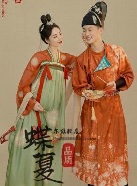 2023影楼情侣主题摄影服装唐风汉服男女婚纱拍照中式复古国潮服饰