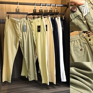 50亚麻混纺 纯色百搭透气直筒休闲裤 老美单 男士 夏季 仅售49.99