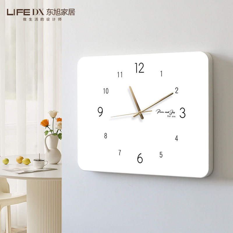 电表箱装饰画带钟表简约配电箱弱电闸遮挡万年历电子钟挂画免打孔