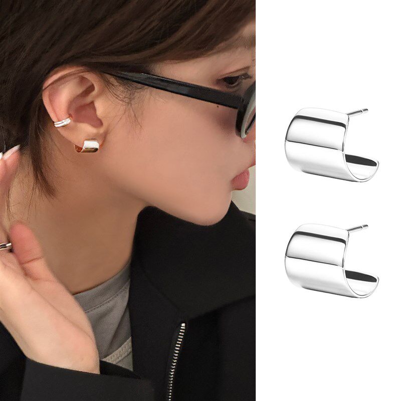 耳钉女纯银养耳洞小众设计耳环2024新款爆款睡觉免摘高级感耳饰夏