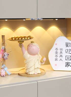 自由女神入户玄关鞋柜钥匙收纳摆件酒柜电视柜家居装饰品乔迁礼物