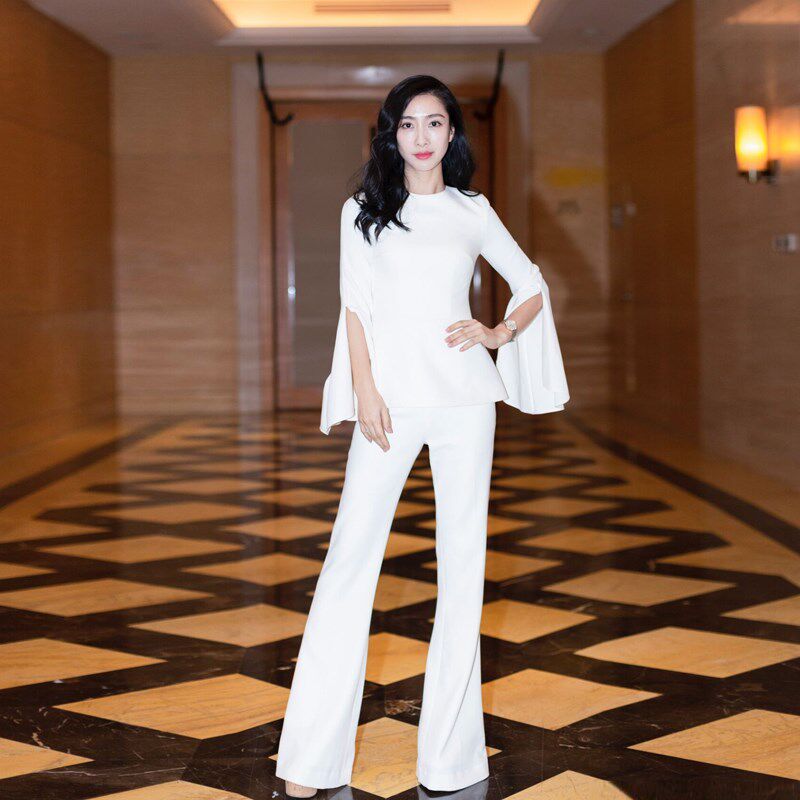 长款晚礼服优雅气质2024年新款时尚套装裤裙红毯走秀宴会晚宴礼服