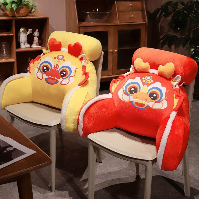 办公室久坐护腰靠垫国潮醒狮龙腰靠床头看书靠垫座椅沙发通用腰靠,玩具/童车/益智/积木/模型,毛绒/玩偶/公仔/布艺类玩具,淘宝优惠券,粉丝福利购,淘宝优惠卷