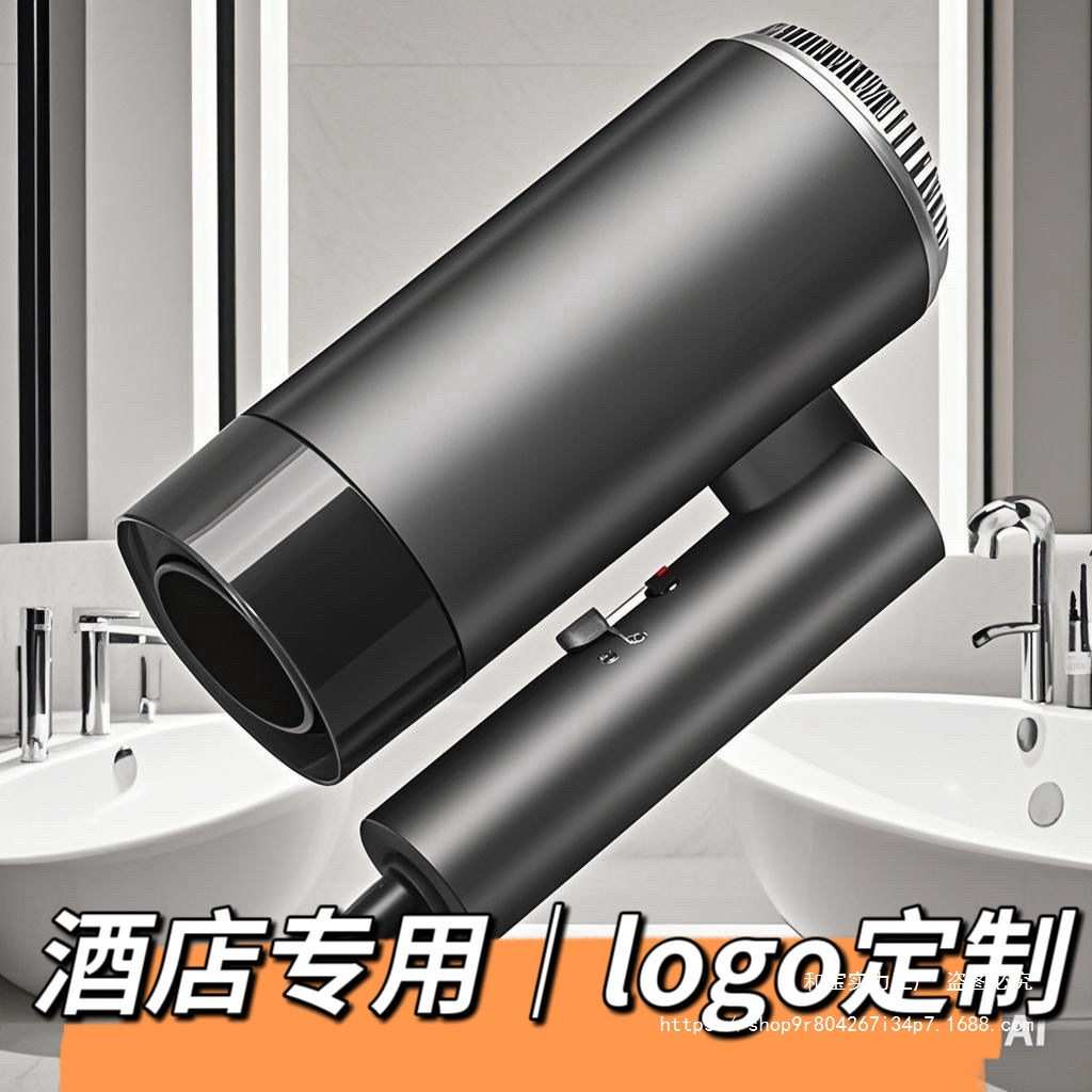 宾馆logo酒店民宿专用电吹风机可折叠收纳袋免打孔挂墙支架大功率