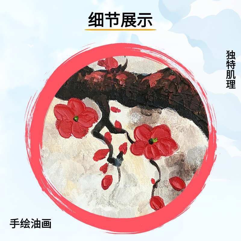 新中式纯手绘三联玄关装饰画客厅书房墙画卧室壁画挂画花卉手绘风