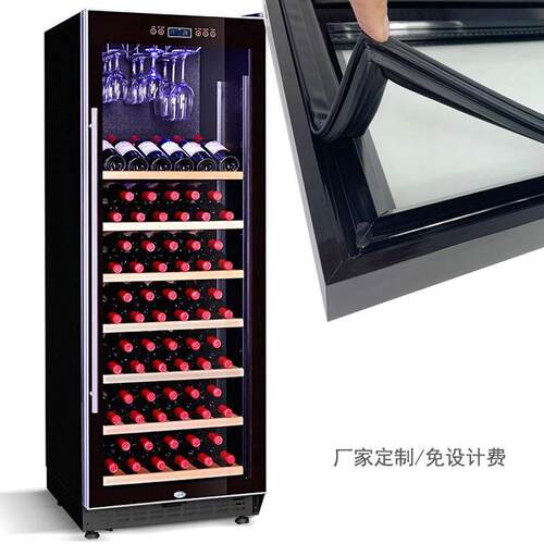 厂家品质塑料框小型啤酒饮料柜中空玻璃门丝印图案pvc