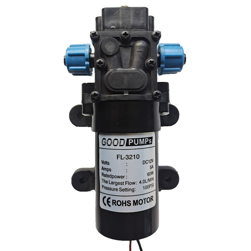 12V48V18V电动喷雾器泵24V60W4L回流隔膜泵4分泵1/2泵直流螺纹泵