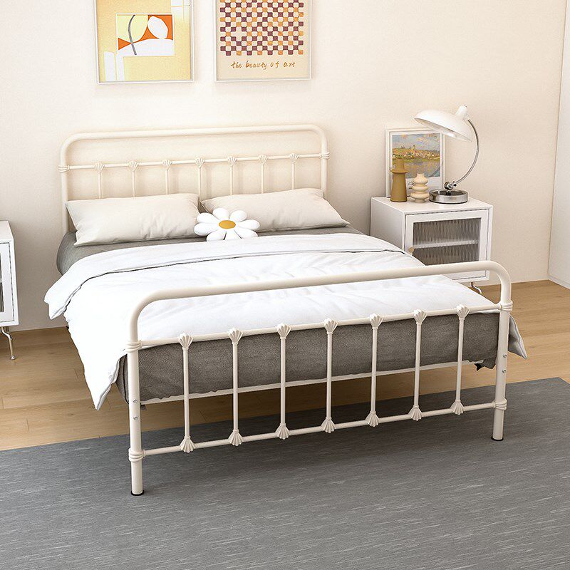 现代简约铁艺床双人床高品质铁架子床1.5米1.8米公主铁床别墅床架