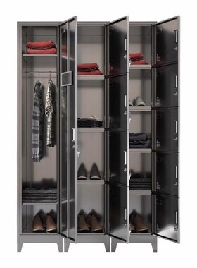 304不锈钢更衣柜1门2门4门宿舍单门柜浴室工厂车间员工储物柜定制