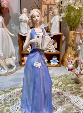 创意女孩陶瓷摆件家居客厅酒柜房间少女心L装饰品新结婚礼物送新